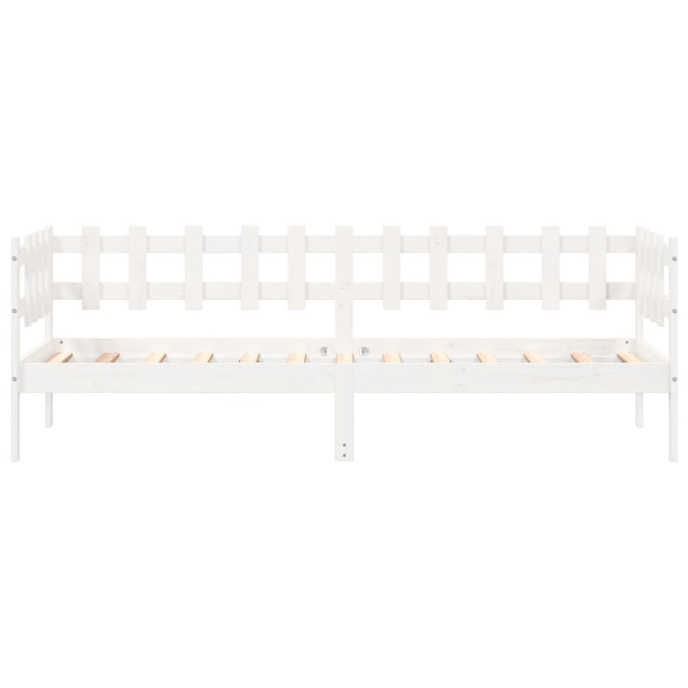 Slaapbank 90x200 cm massief grenenhout wit MeubelReus