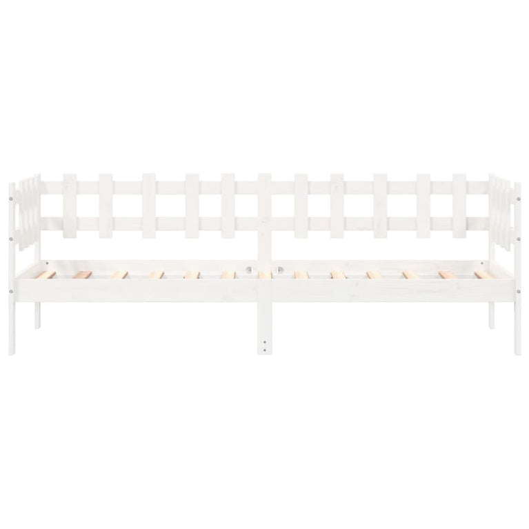 Slaapbank 90x200 cm massief grenenhout wit MeubelReus