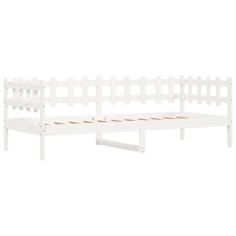 Slaapbank 90x200 cm massief grenenhout wit MeubelReus