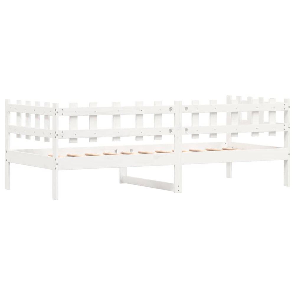 Slaapbank 90x200 cm massief grenenhout wit MeubelReus