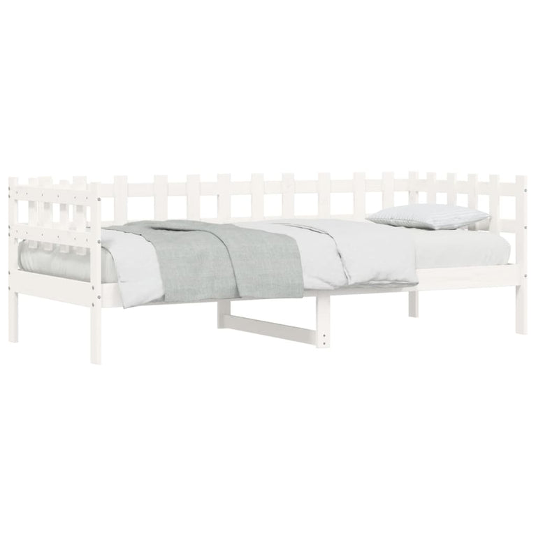 Slaapbank 90x190 cm massief grenenhout wit MeubelReus