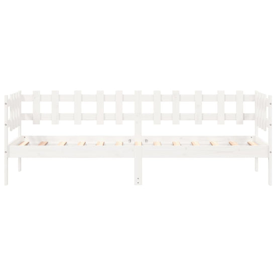 Slaapbank 90x190 cm massief grenenhout wit MeubelReus