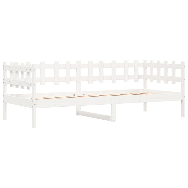 Slaapbank 90x190 cm massief grenenhout wit MeubelReus