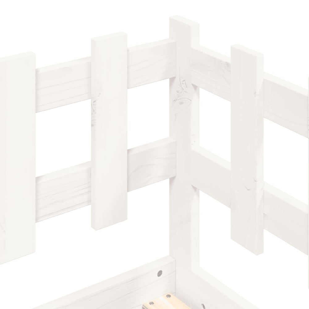 Slaapbank 90x190 cm massief grenenhout wit MeubelReus