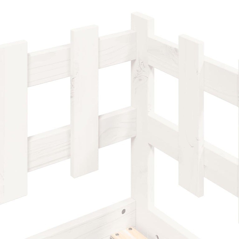 Slaapbank 90x190 cm massief grenenhout wit MeubelReus