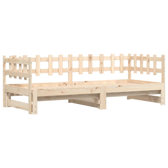Slaapbank uitschuifbaar massief grenenhout 2x(90x200) cm MeubelReus
