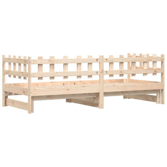 Slaapbank uitschuifbaar massief grenenhout 2x(90x200) cm MeubelReus