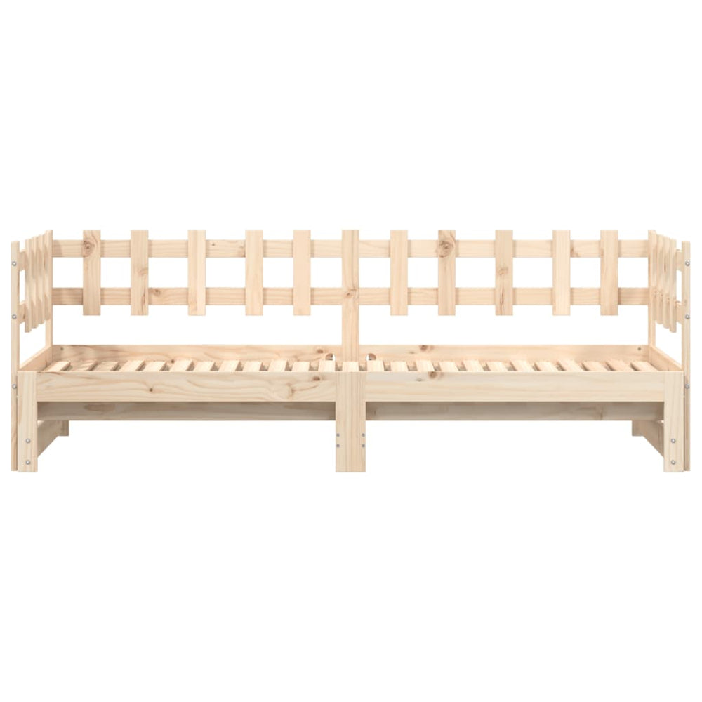 Slaapbank uitschuifbaar massief grenenhout 2x(90x190) cm MeubelReus