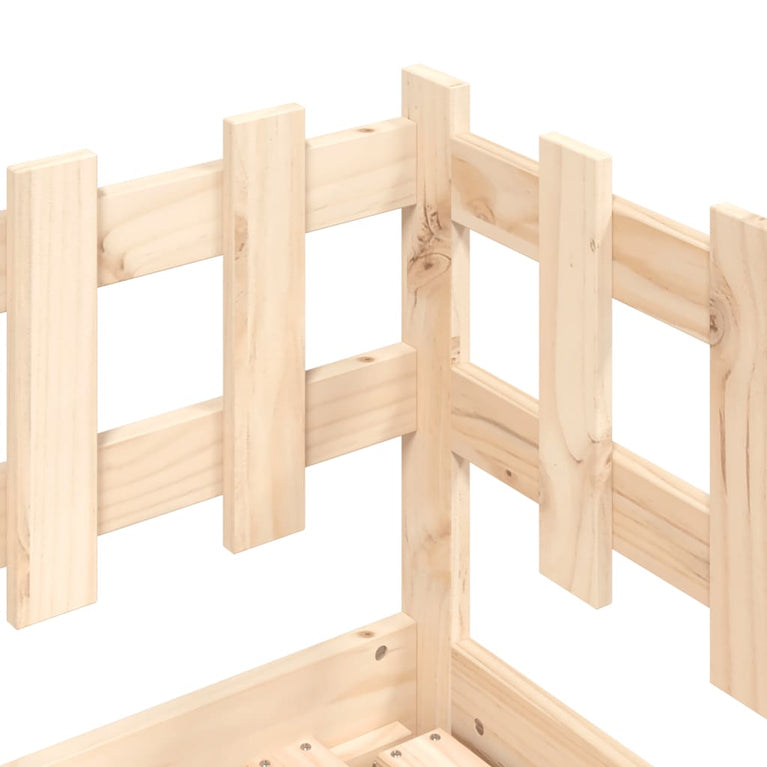 Slaapbank uitschuifbaar massief grenenhout 2x(90x190) cm MeubelReus