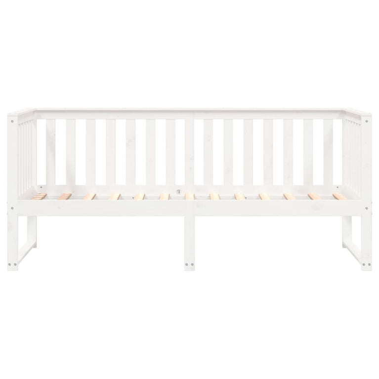 Slaapbank 90x200 cm massief grenenhout wit MeubelReus