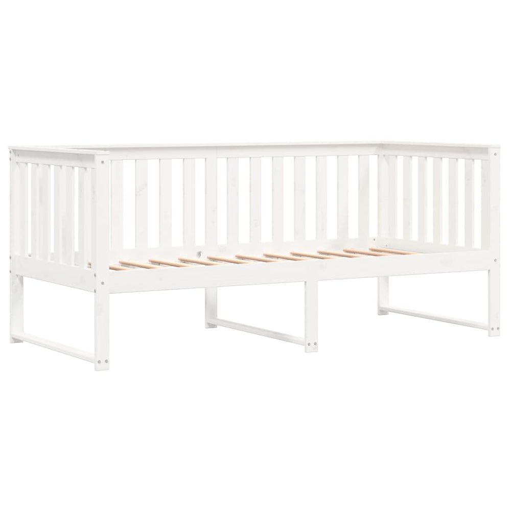 Slaapbank 90x200 cm massief grenenhout wit MeubelReus