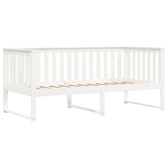Slaapbank 90x200 cm massief grenenhout wit MeubelReus