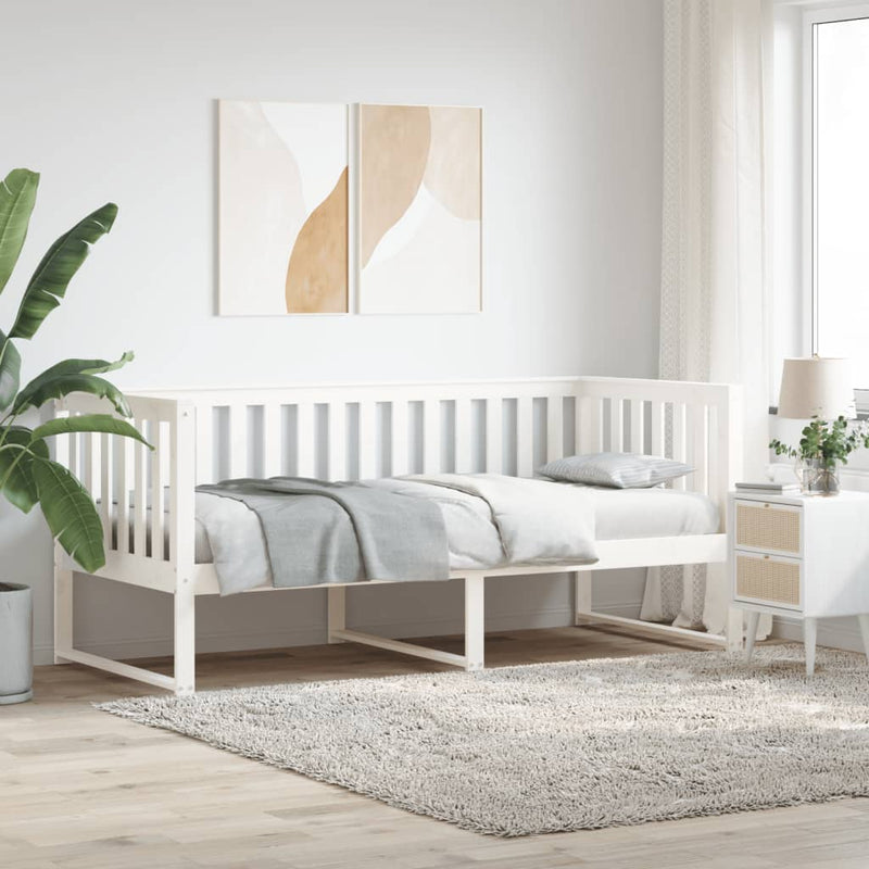 Slaapbank 90x200 cm massief grenenhout wit MeubelReus