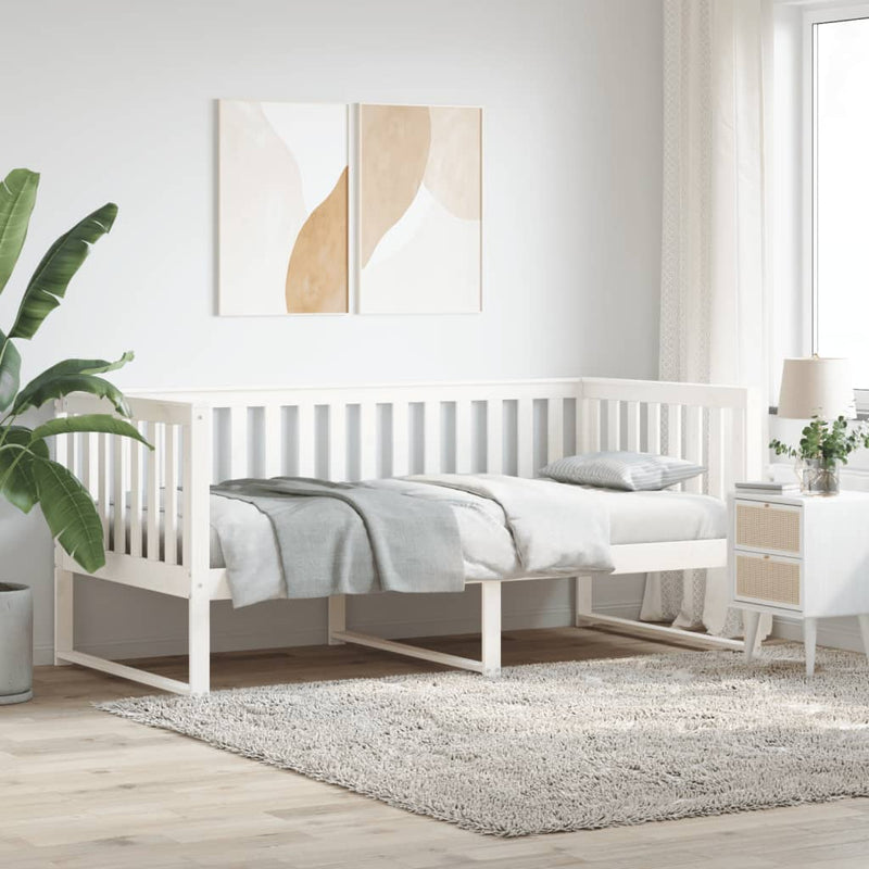 Slaapbank 100x200 cm massief grenenhout wit MeubelReus