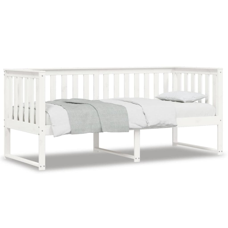 Slaapbank 75x190 cm massief grenenhout wit MeubelReus