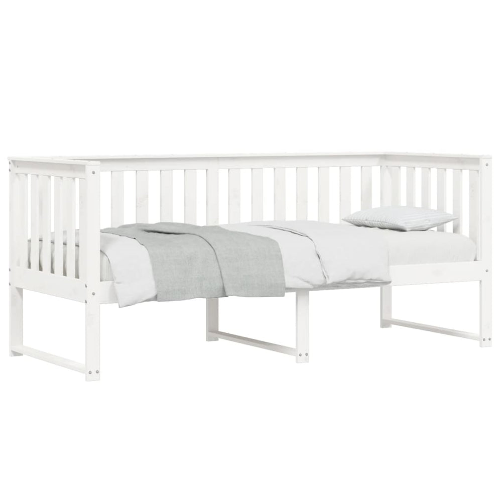 Slaapbank 75x190 cm massief grenenhout wit MeubelReus