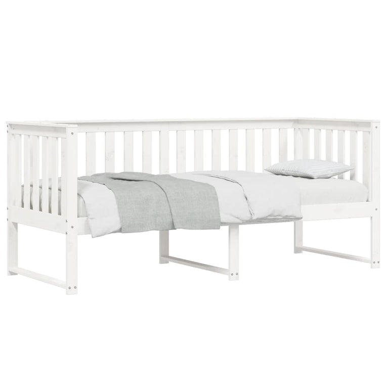 Slaapbank 75x190 cm massief grenenhout wit MeubelReus