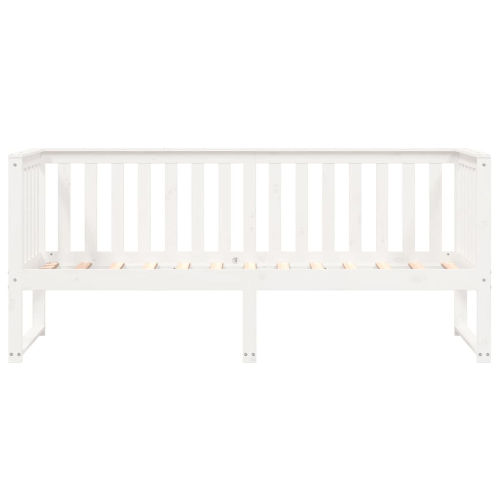 Slaapbank 75x190 cm massief grenenhout wit MeubelReus