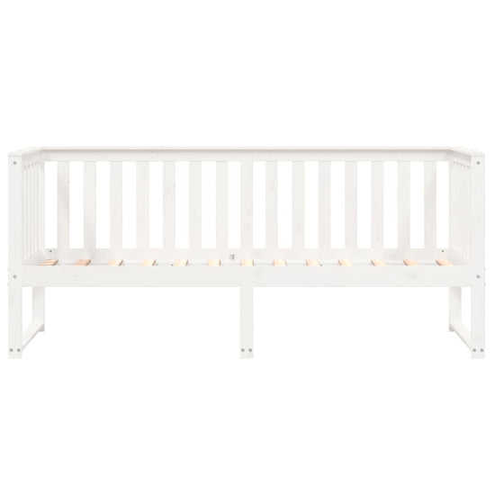 Slaapbank 75x190 cm massief grenenhout wit MeubelReus