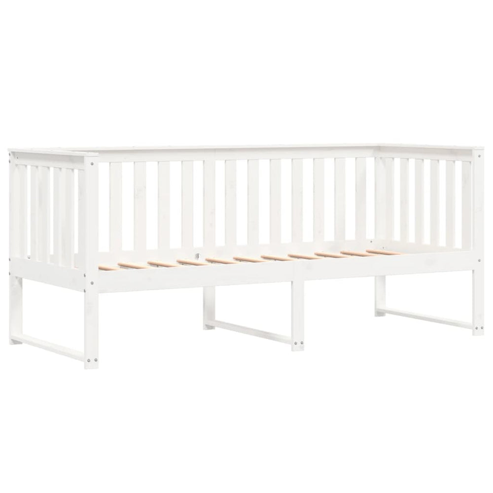 Slaapbank 75x190 cm massief grenenhout wit MeubelReus