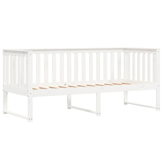 Slaapbank 75x190 cm massief grenenhout wit MeubelReus