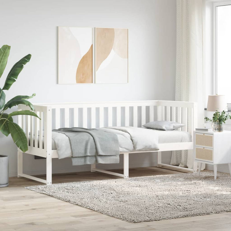 Slaapbank 75x190 cm massief grenenhout wit MeubelReus