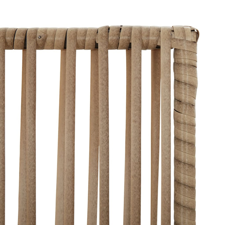 Kamerscherm 3 panelen poly rattan beige