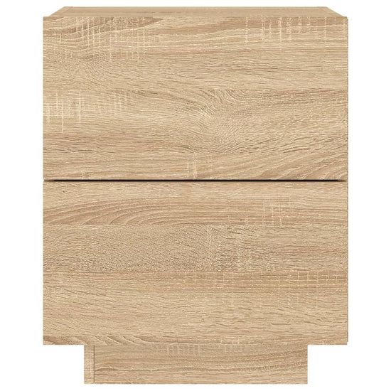 Nachtkastjes met LED-verlichting 2 st bewerkt hout sonoma eiken MeubelReus