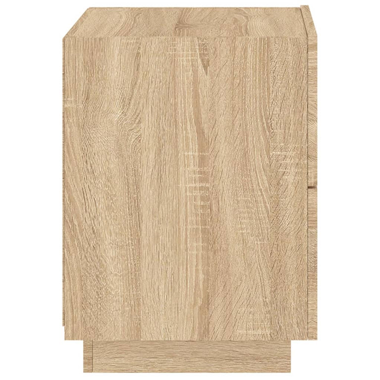 Nachtkastjes met LED-verlichting 2 st bewerkt hout sonoma eiken MeubelReus