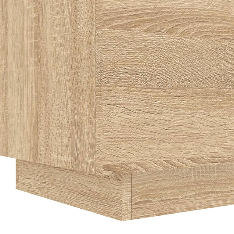 Nachtkastjes met LED-verlichting 2 st bewerkt hout sonoma eiken MeubelReus