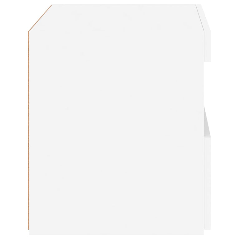 Nachtkastje met LED-verlichting 50x40x45 cm wit