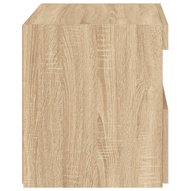 Nachtkastjes met LED 2 st 50x40x45 cm sonoma eikenkleurig