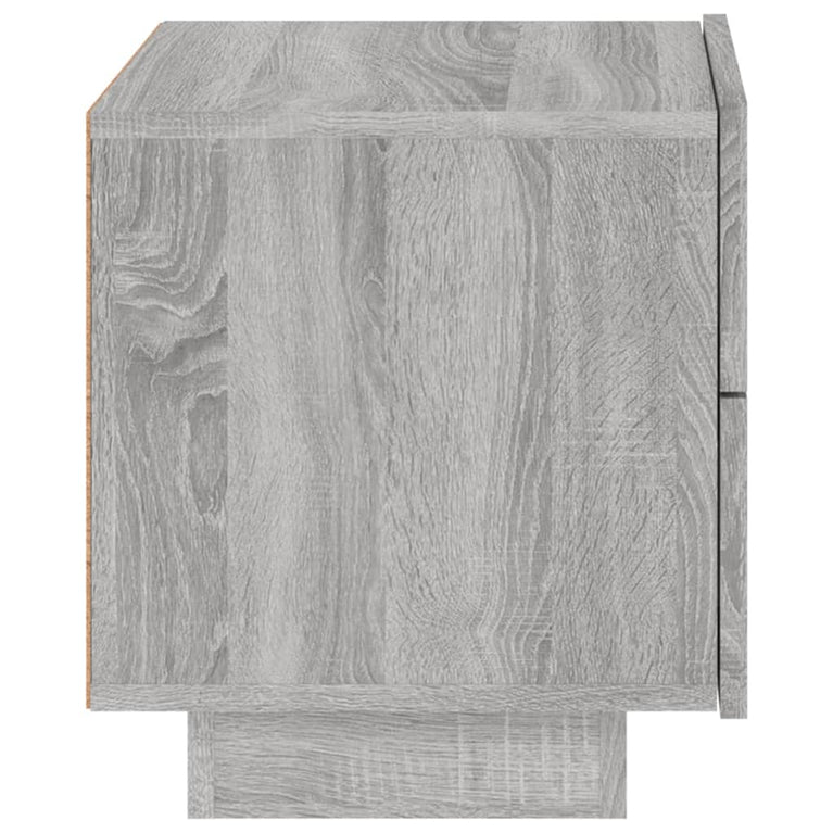 Nachtkastje met LED-verlichting 70x36x40,5 cm grijs sonoma