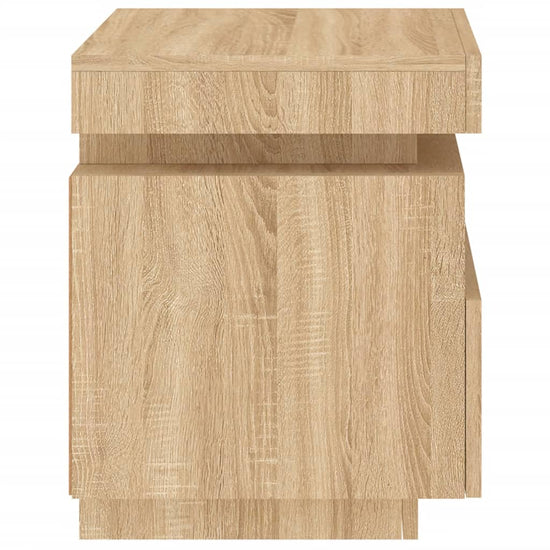 Nachtkastjes met LED 2 st 40x39x48,5 cm sonoma eikenkleurig MeubelReus