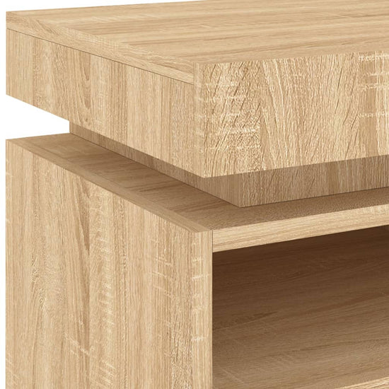 Nachtkastjes met LED 2 st 40x39x48,5 cm sonoma eikenkleurig MeubelReus
