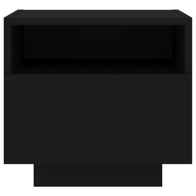 Nachtkastjess met LED-verlichting 2 st 40x39x37 cm zwart