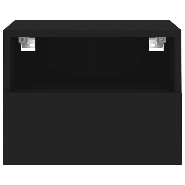 Tv-wandmeubel 40x30x30 cm bewerkt hout zwart