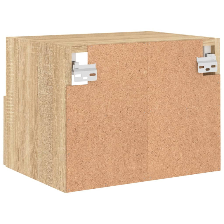 Nachtkastje 40x30x30 cm bewerkt hout sonoma eikenkleurig