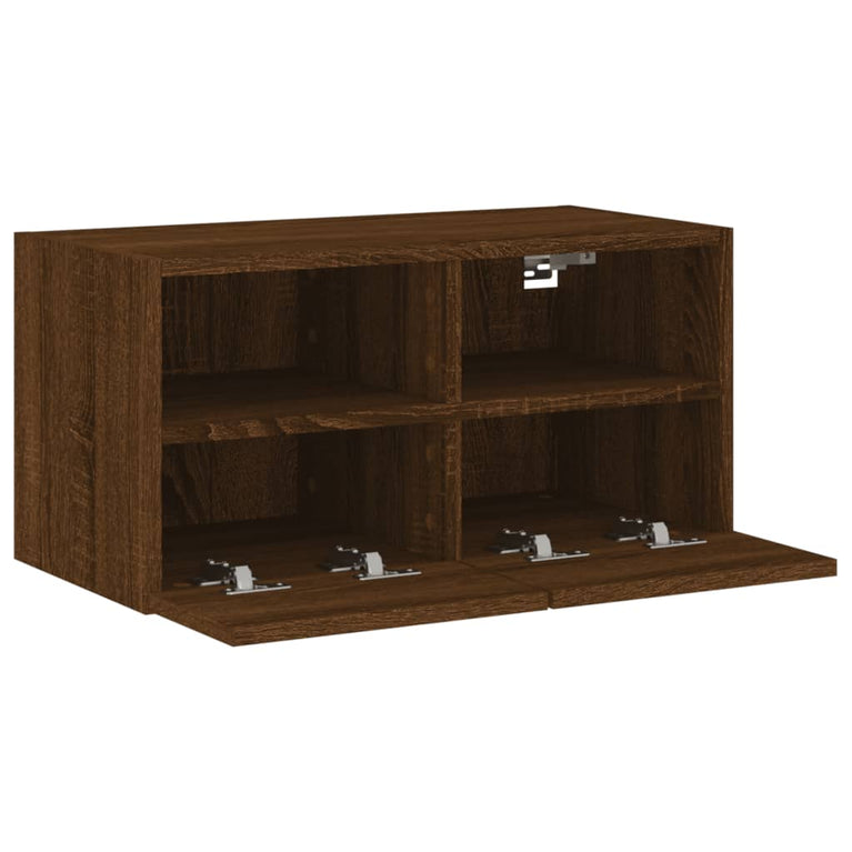 Tv-wandmeubel 60x30x30 cm bewerkt hout bruineikenkleurig