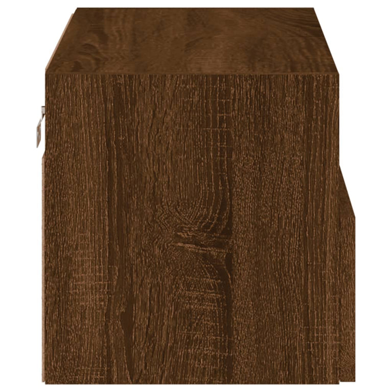 Tv-wandmeubel 60x30x30 cm bewerkt hout bruineikenkleurig