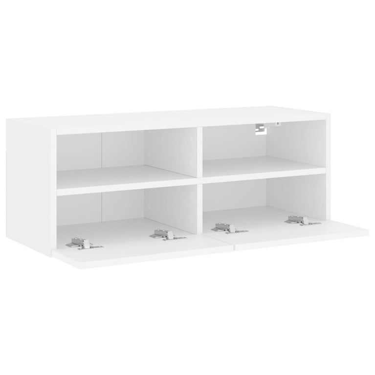 Tv-wandmeubel 80x30x30 cm bewerkt hout wit