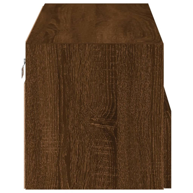 Tv-wandmeubel 80x30x30 cm bewerkt hout bruineikenkleurig