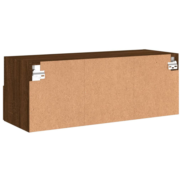 Tv-wandmeubel 80x30x30 cm bewerkt hout bruineikenkleurig