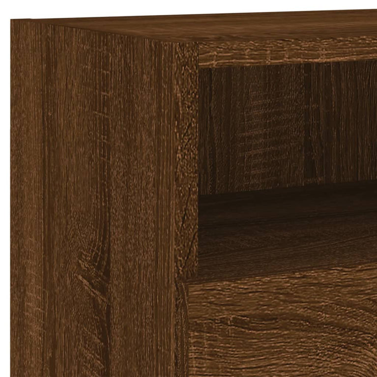 Tv-wandmeubel 80x30x30 cm bewerkt hout bruineikenkleurig