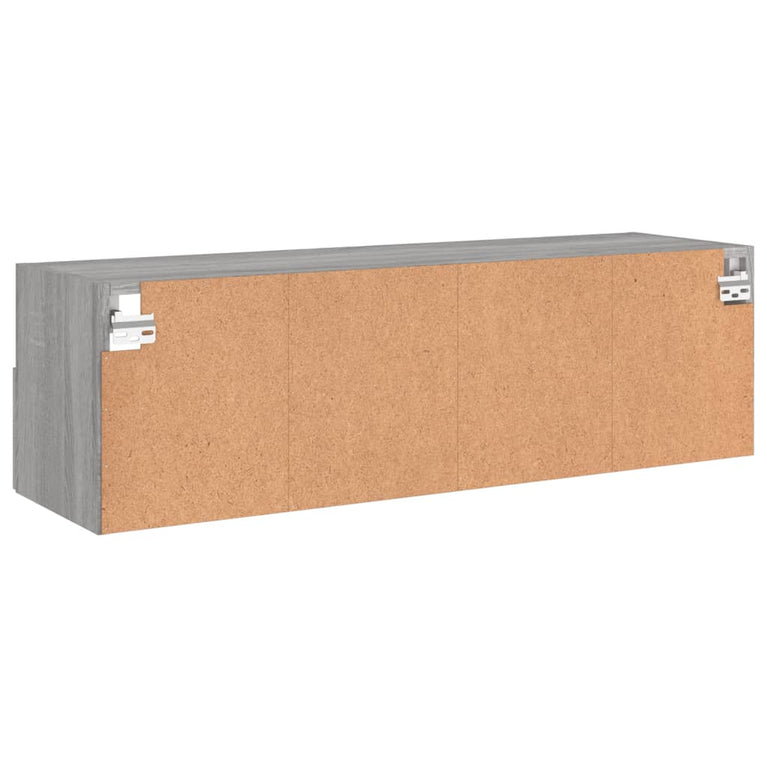 Tv-wandmeubel 100x30x30 cm bewerkt hout grijs sonoma