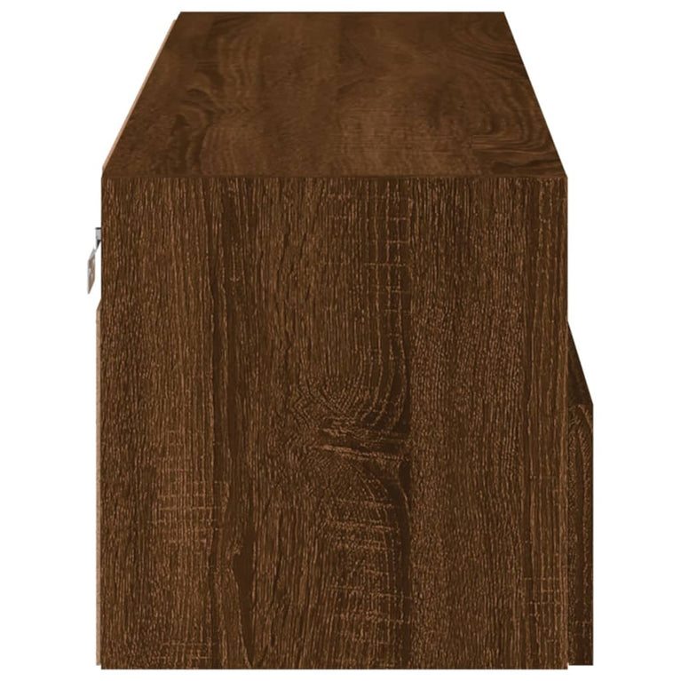 Tv-wandmeubel 100x30x30 cm bewerkt hout bruineikenkleurig