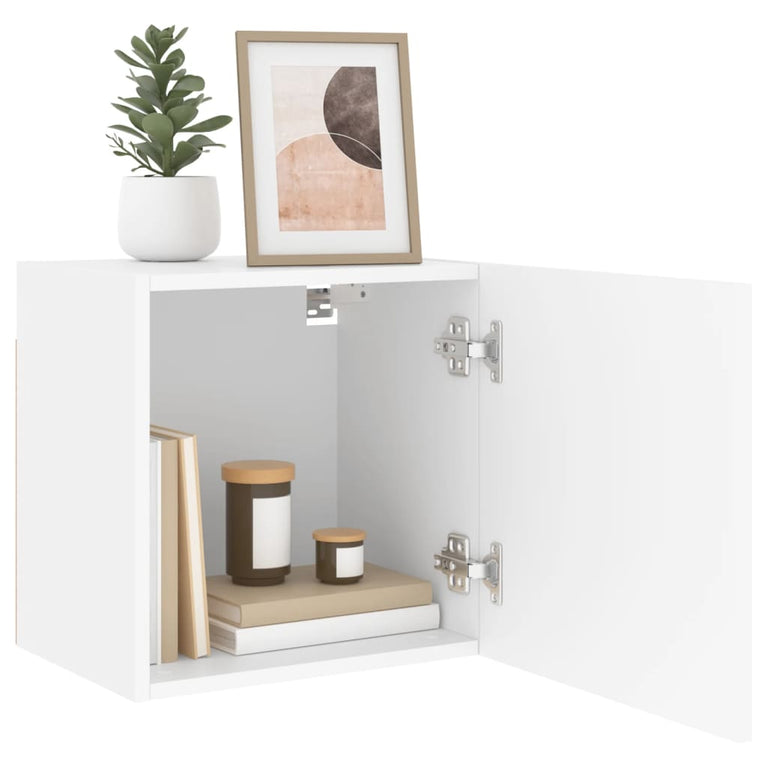 Tv-wandmeubel 40,5x30x40 cm bewerkt hout wit