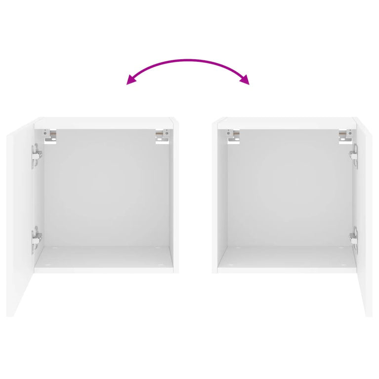 Tv-wandmeubel 40,5x30x40 cm bewerkt hout wit