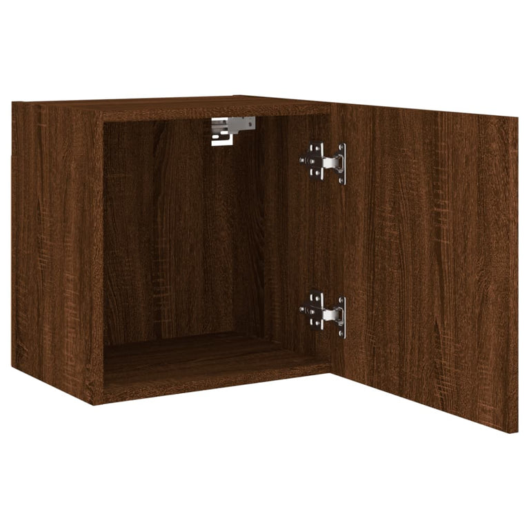 Tv-wandmeubel 40,5x30x40 cm bewerkt hout bruineikenkleurig