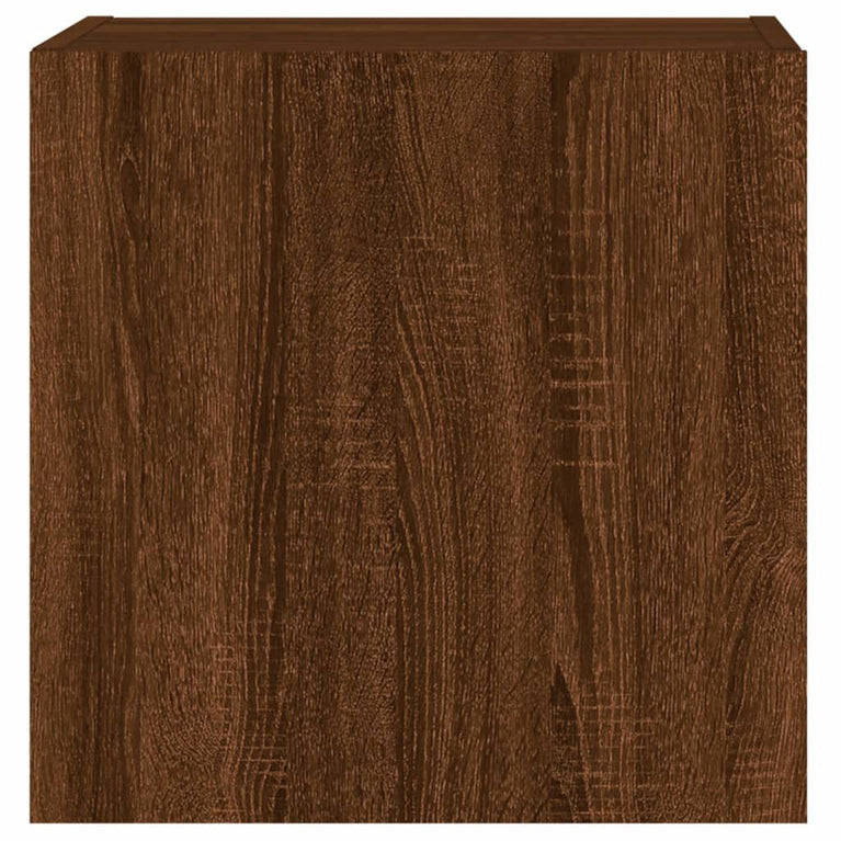 Tv-wandmeubel 40,5x30x40 cm bewerkt hout bruineikenkleurig